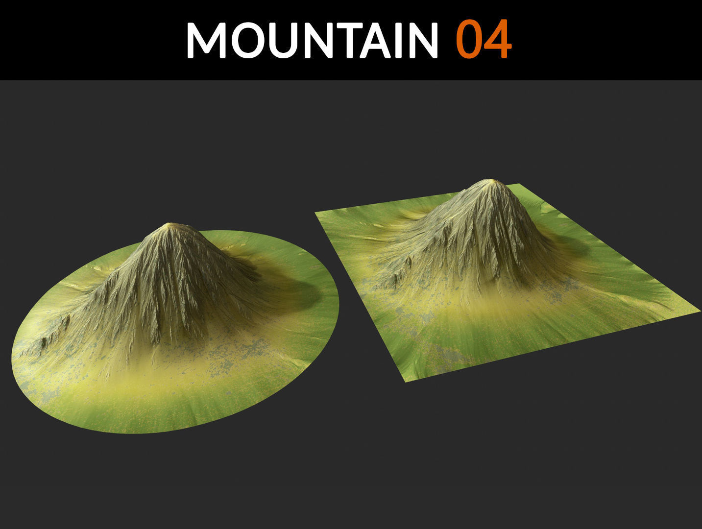 Mountains Collection group of Low-poly 3D model_4