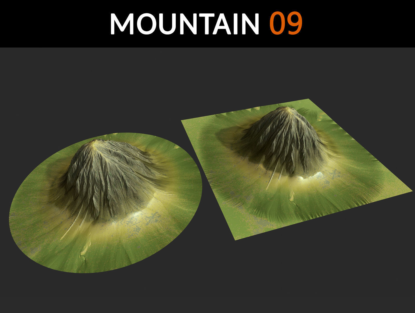 Mountains Collection group of Low-poly 3D model_9