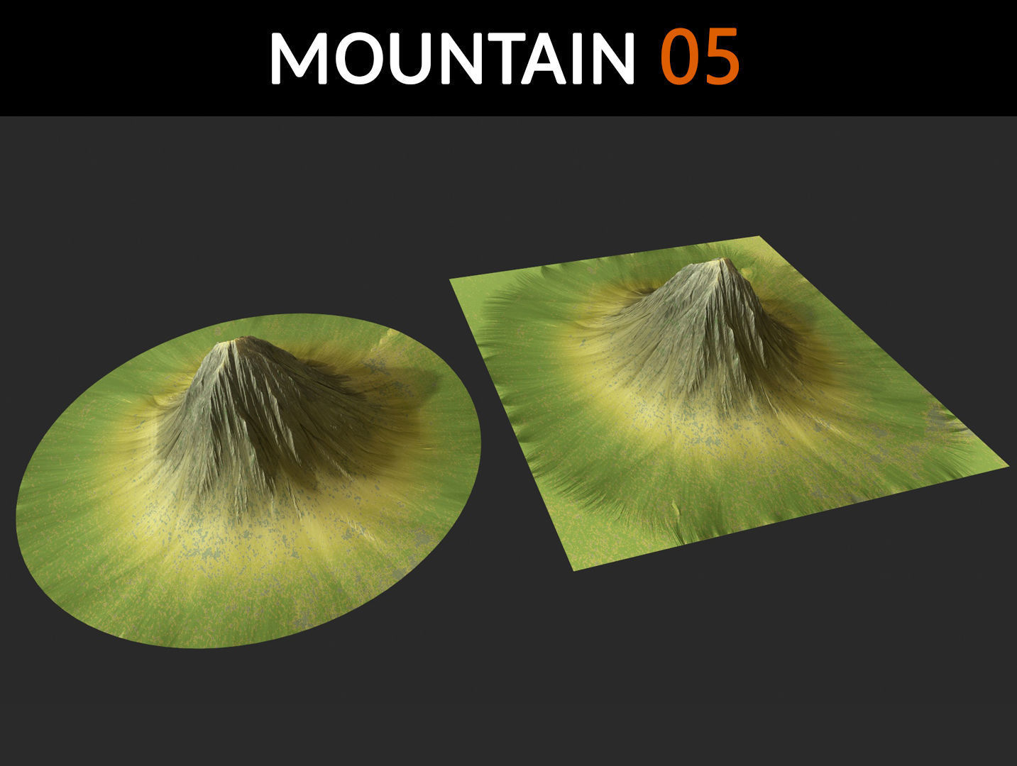 Mountains Collection group of Low-poly 3D model_5