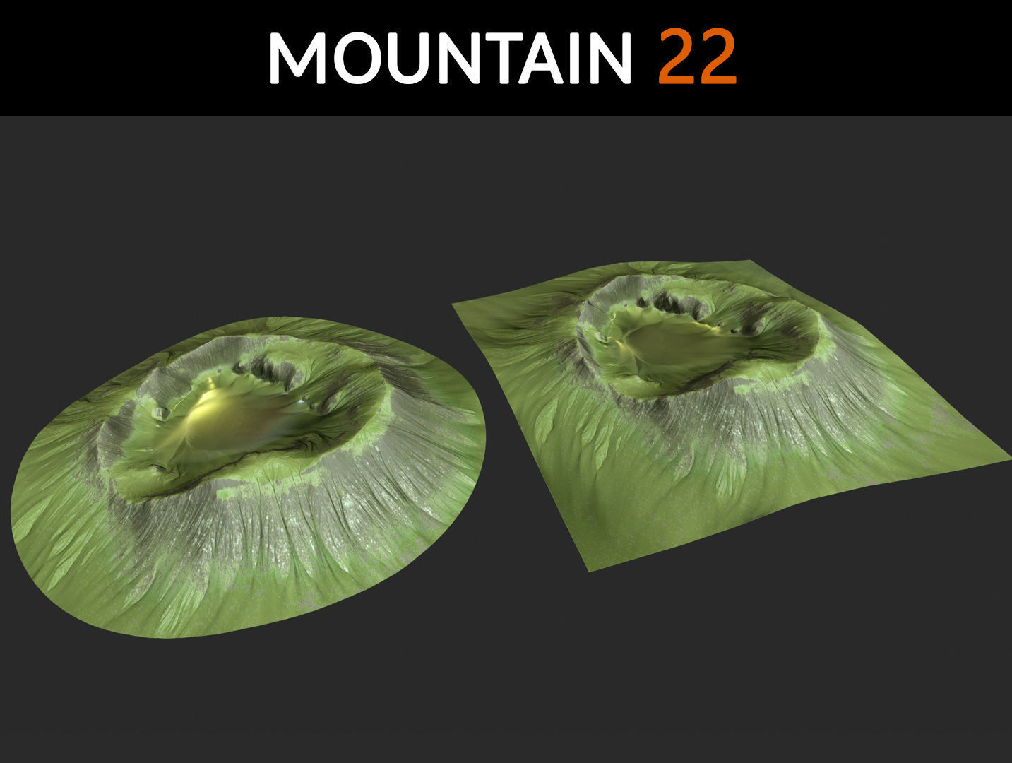 Mountains Collection group of Low-poly 3D model_22