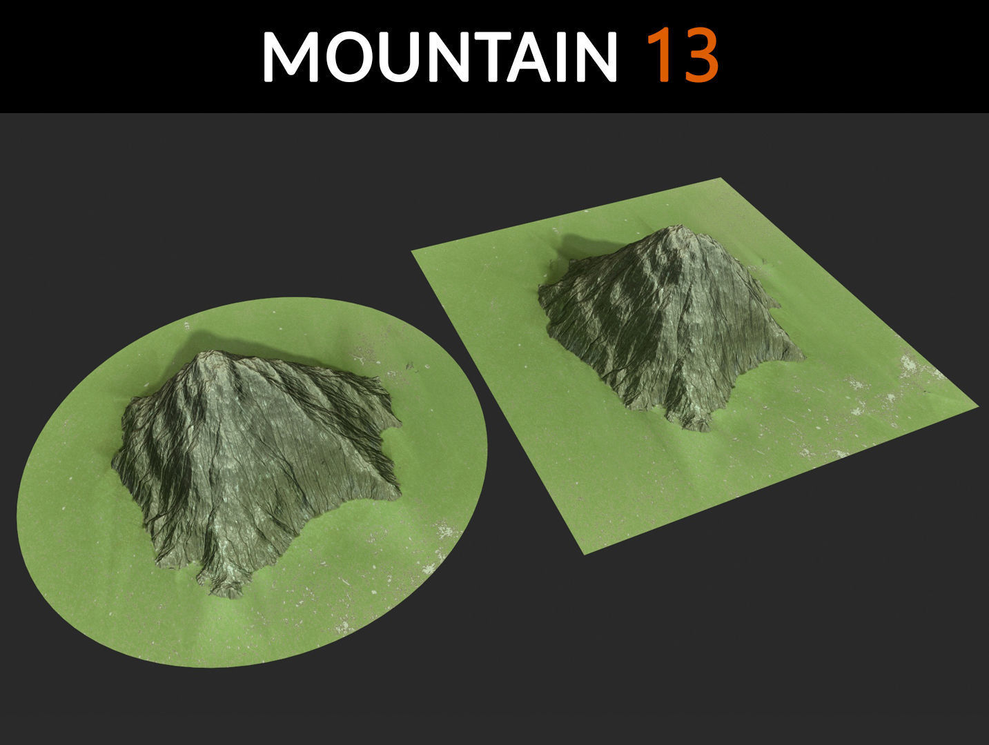 Mountains Collection group of Low-poly 3D model_13