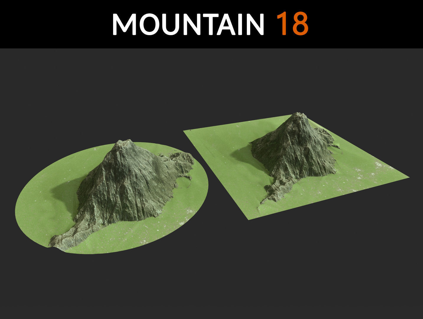 Mountains Collection group of Low-poly 3D model_18