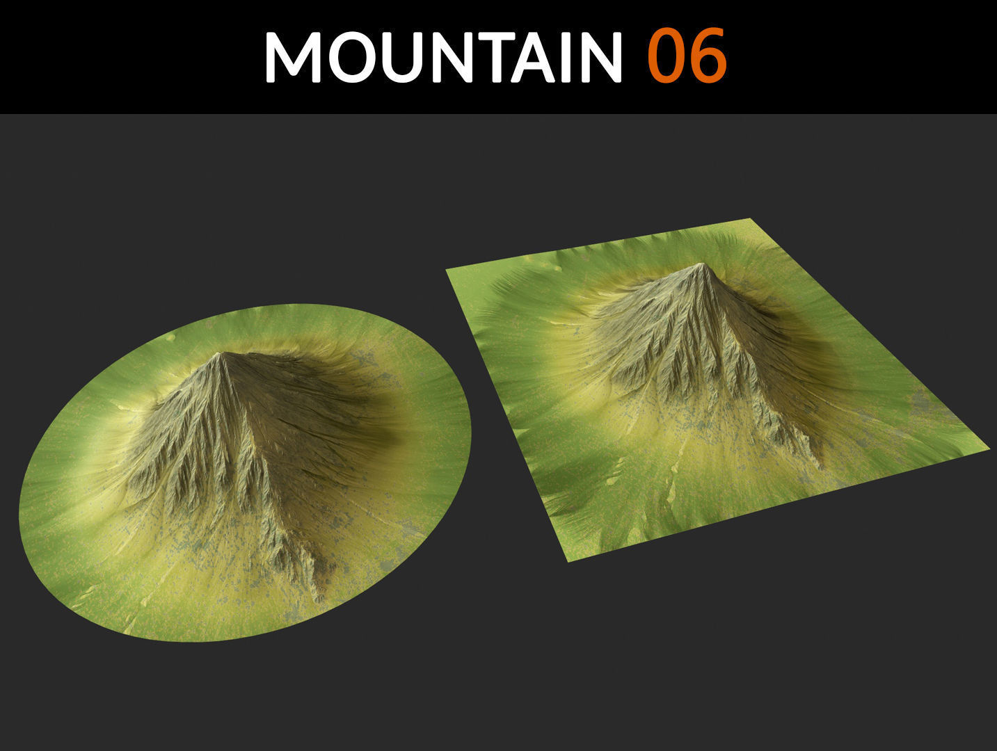 Mountains Collection group of Low-poly 3D model_6