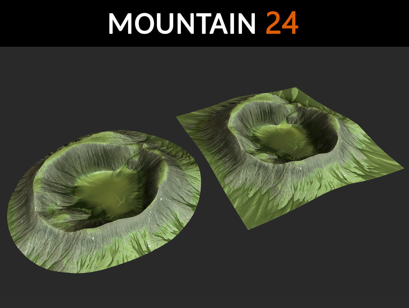 Mountains Collection group of Low-poly 3D model_24
