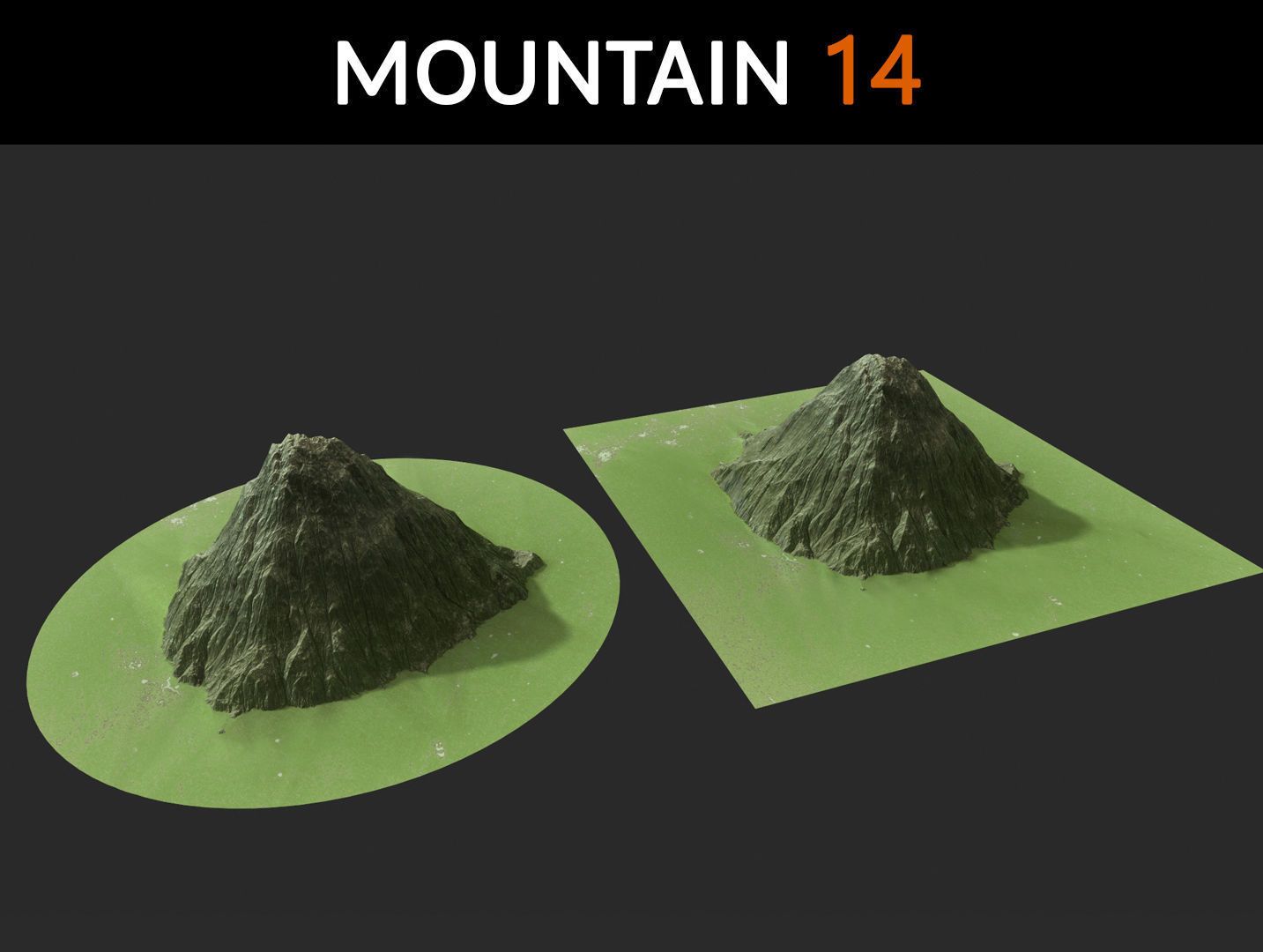 Mountains Collection group of Low-poly 3D model_14