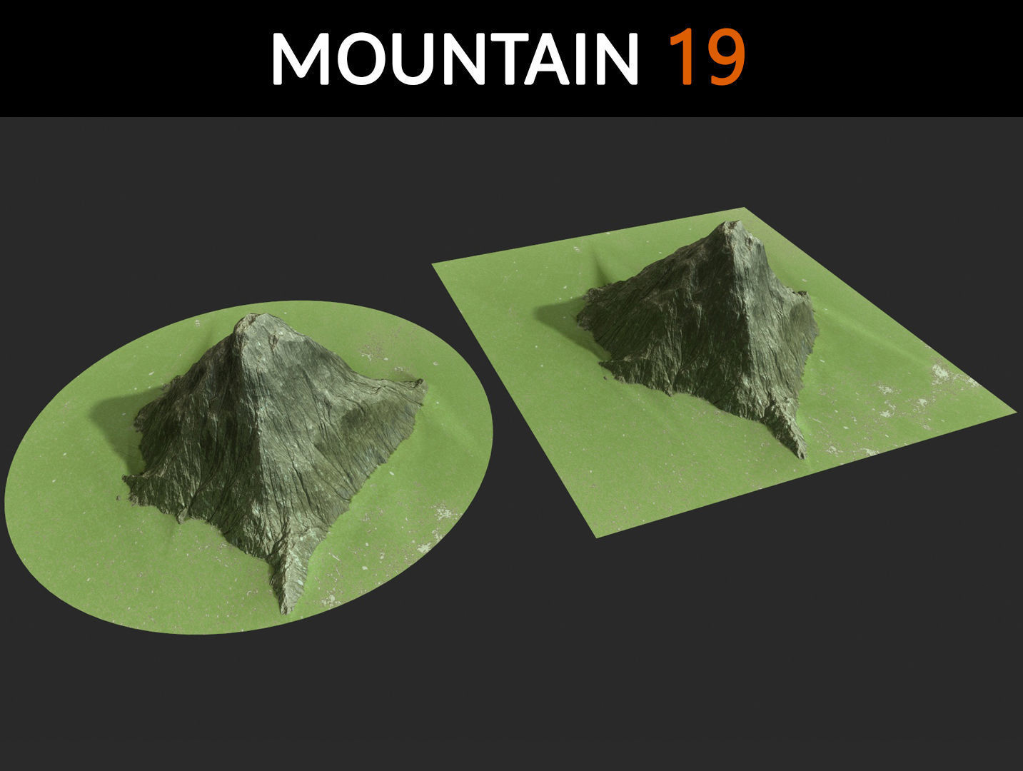 Mountains Collection group of Low-poly 3D model_19