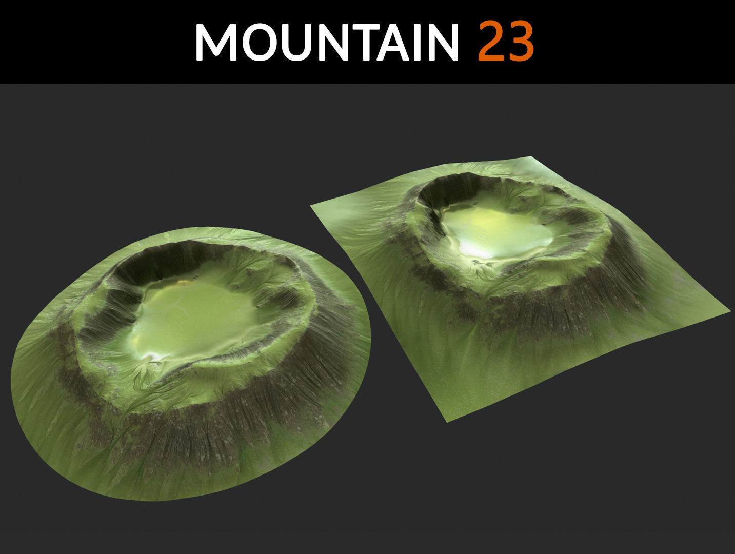 Mountains Collection group of Low-poly 3D model_23