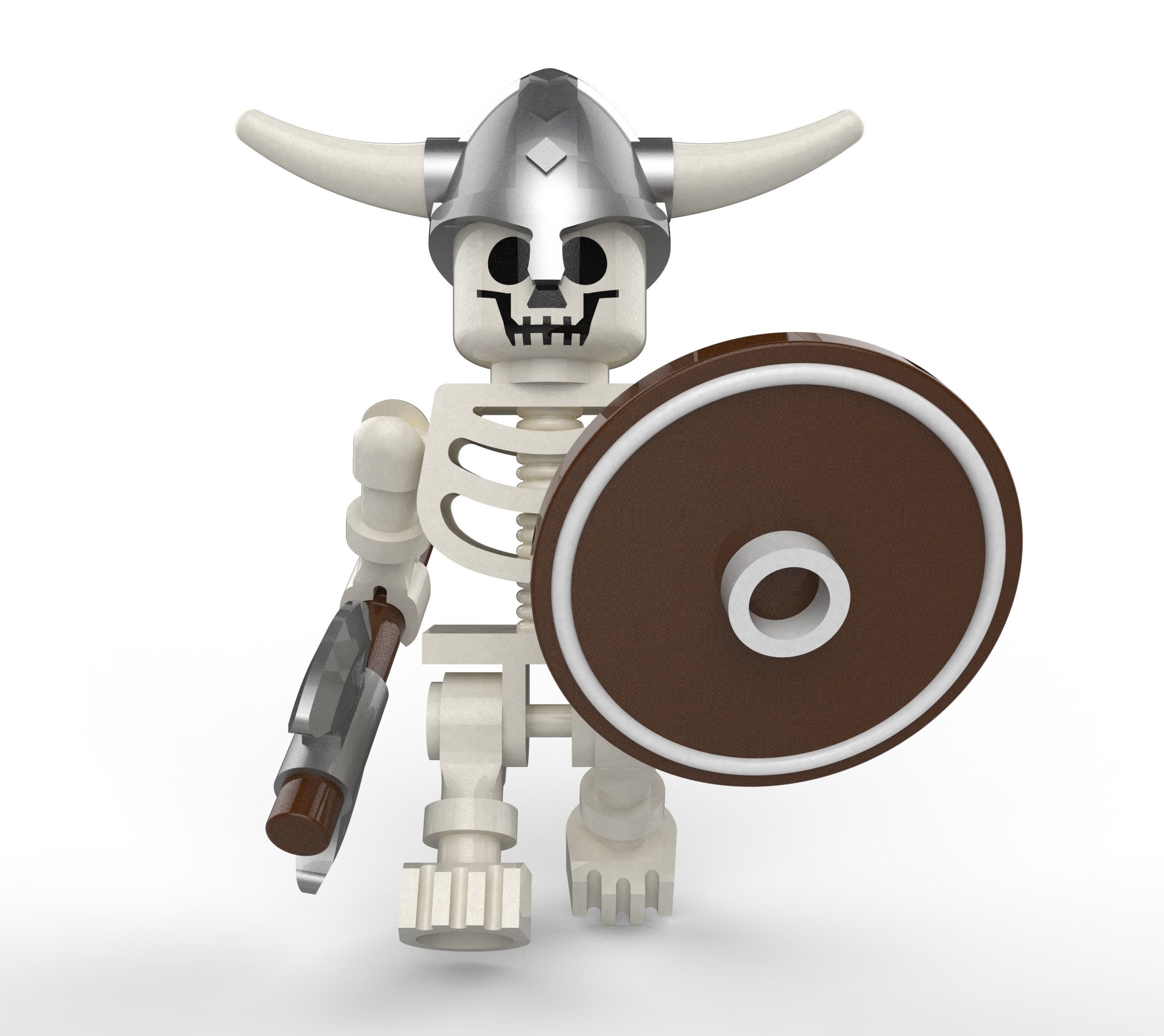 Lego Skeleton Viking 3D model_1