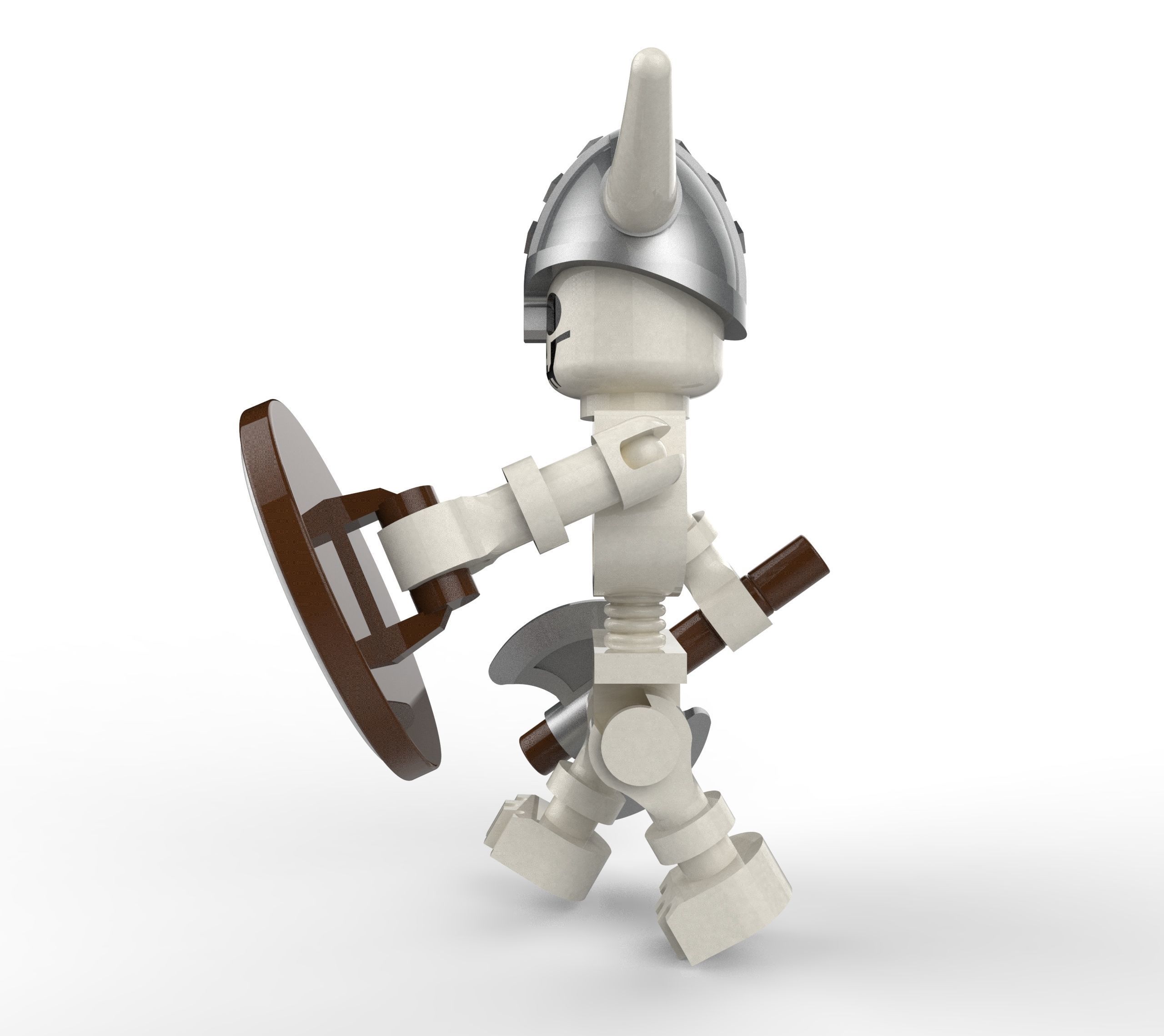 Lego Skeleton Viking 3D model_4