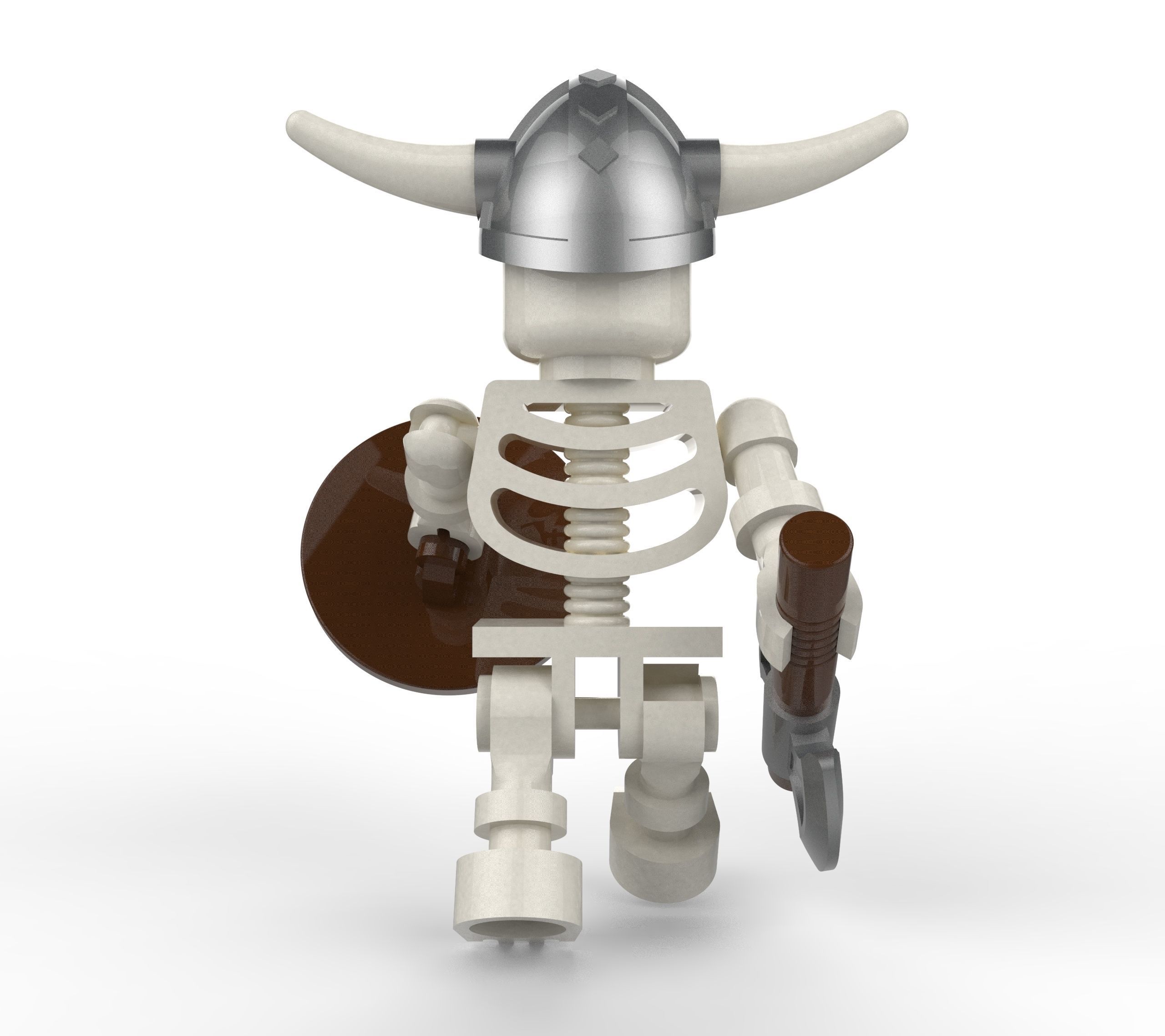 Lego Skeleton Viking 3D model_3
