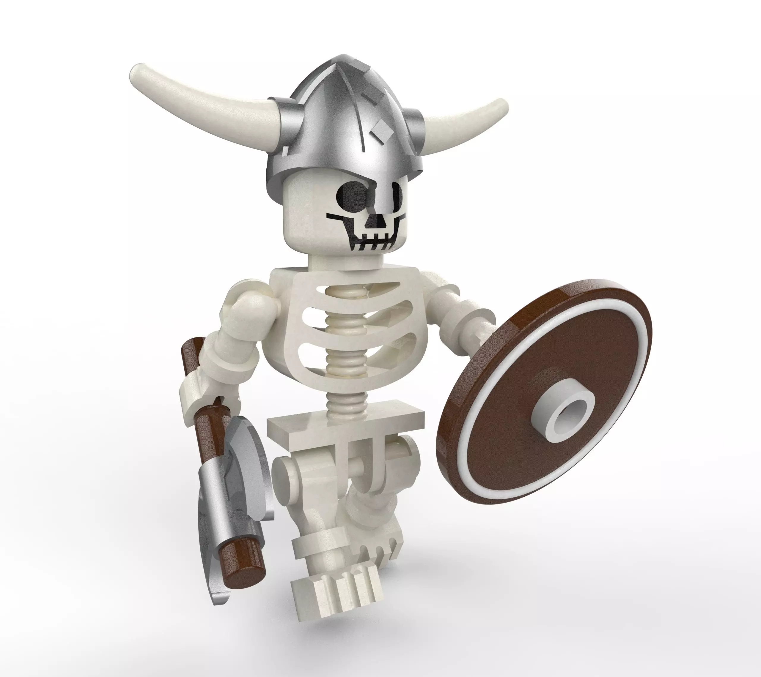 Lego Skeleton Viking 3D model_0