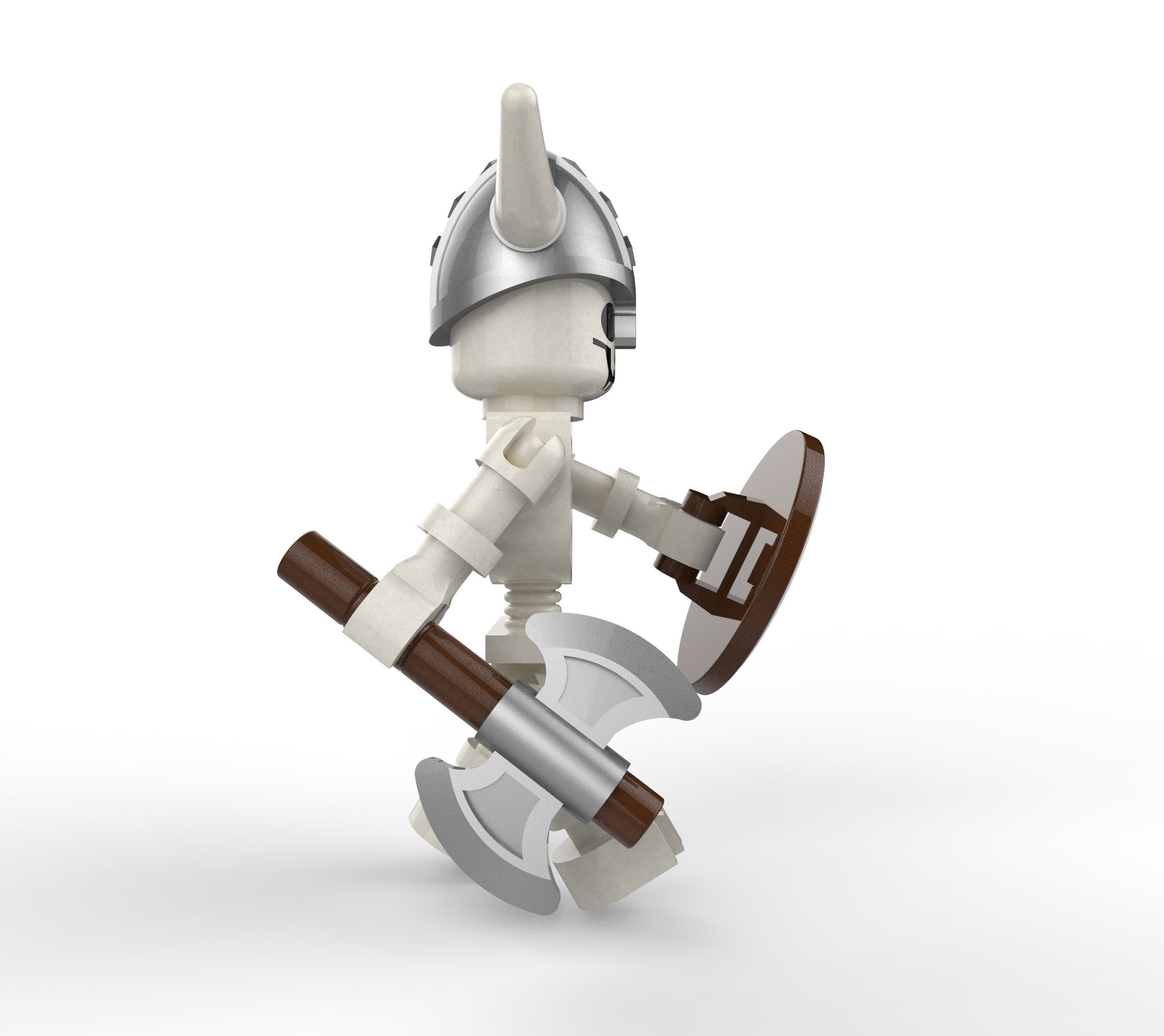 Lego Skeleton Viking 3D model_2