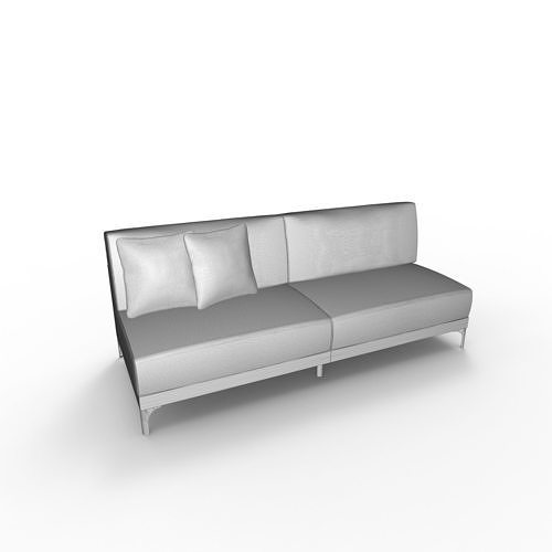 Sofa 01 3-pattern set 3D model 5
