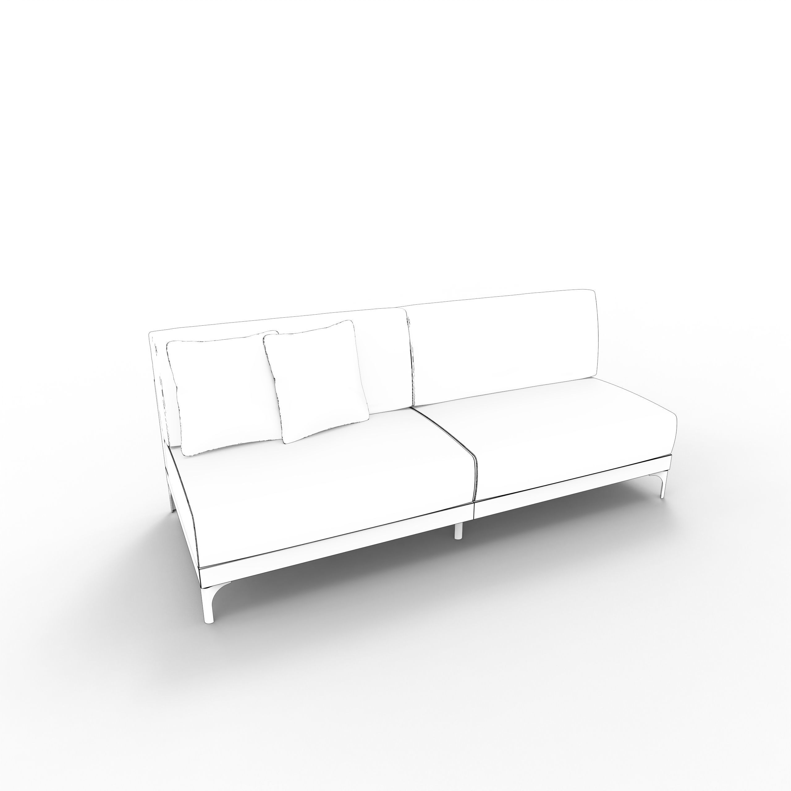Sofa 01 3-pattern set 3D model_10