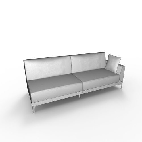 Sofa 01 3-pattern set 3D model 6