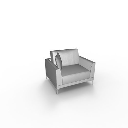 Sofa 01 3-pattern set 3D model 4