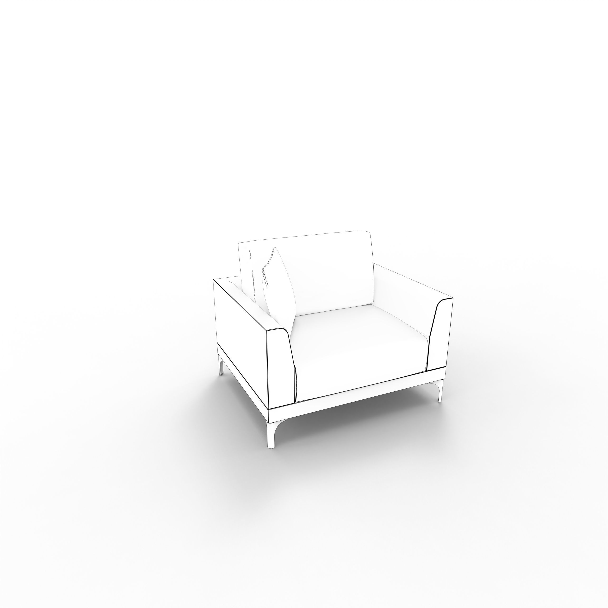 Sofa 01 3-pattern set 3D model_9
