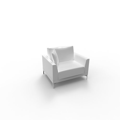 Sofa 01 3-pattern set 3D model 7