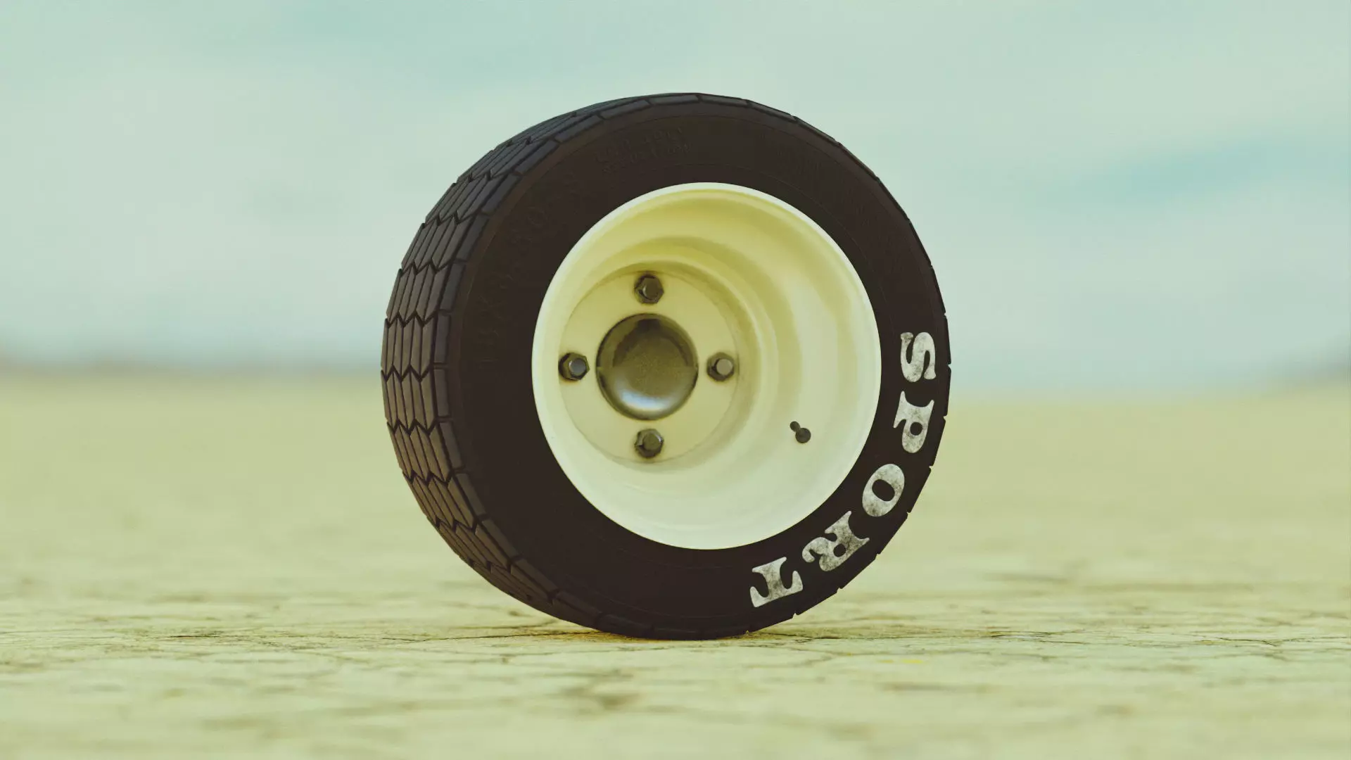 Wheel and tire for golf cart or other vehicle 3D model