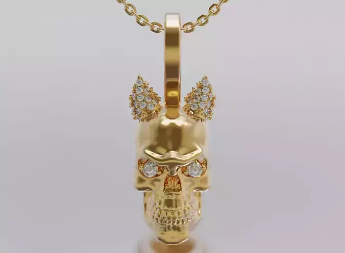 skull pendant 3D print model