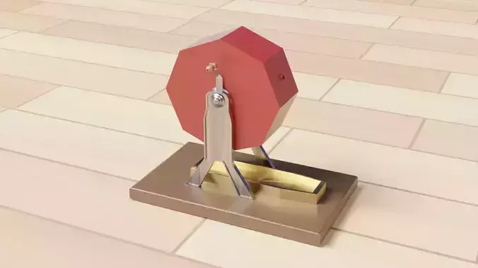 Fukubiki Garapon Traditional Lottery Machine 3D model