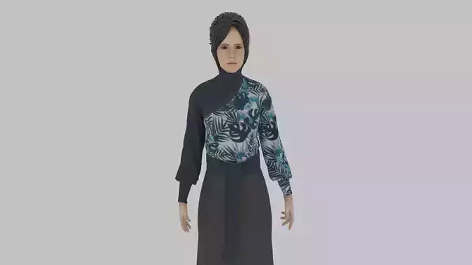 woman in asian clothes