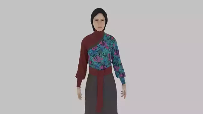 woman in asian clothes