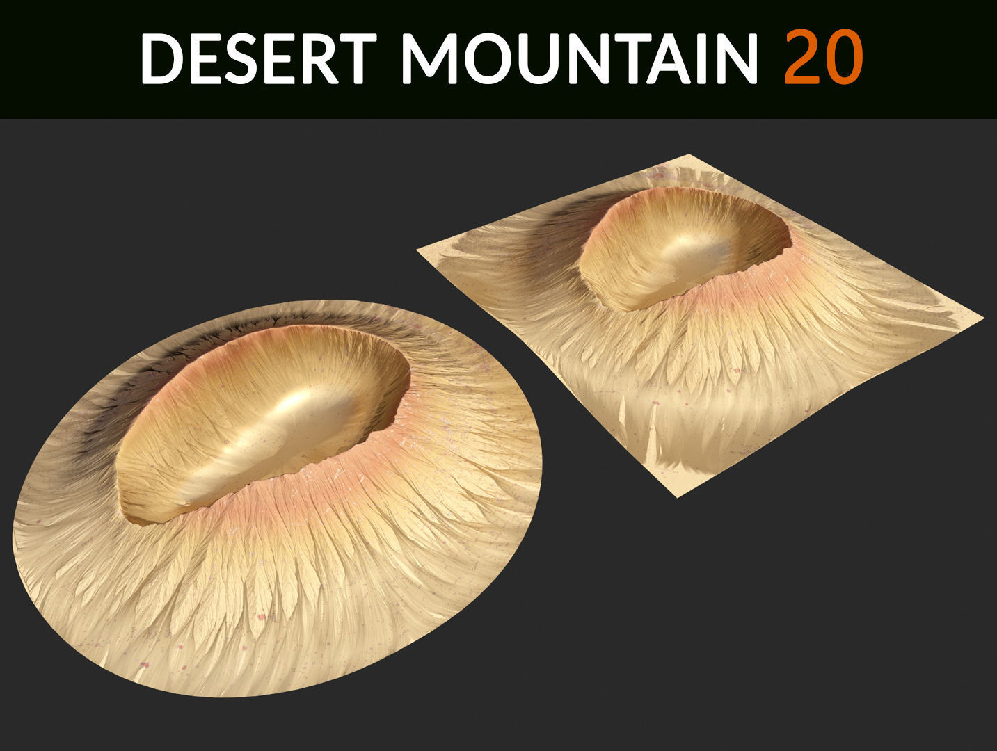  Desert Mountains Collection Low-poly 3D model_20