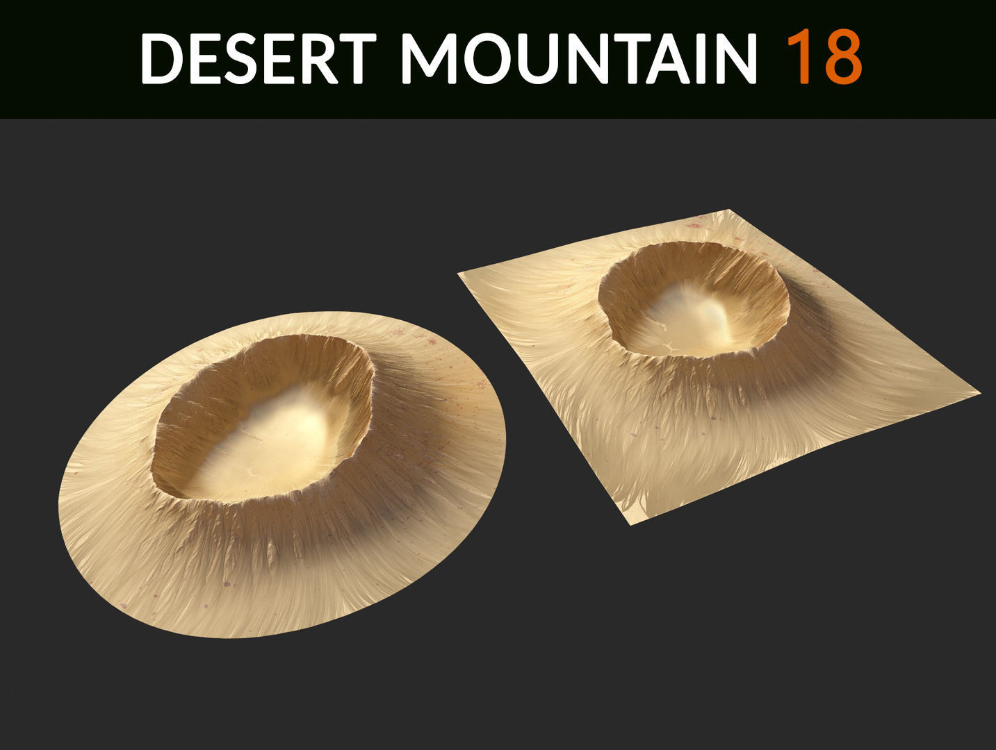  Desert Mountains Collection Low-poly 3D model_18