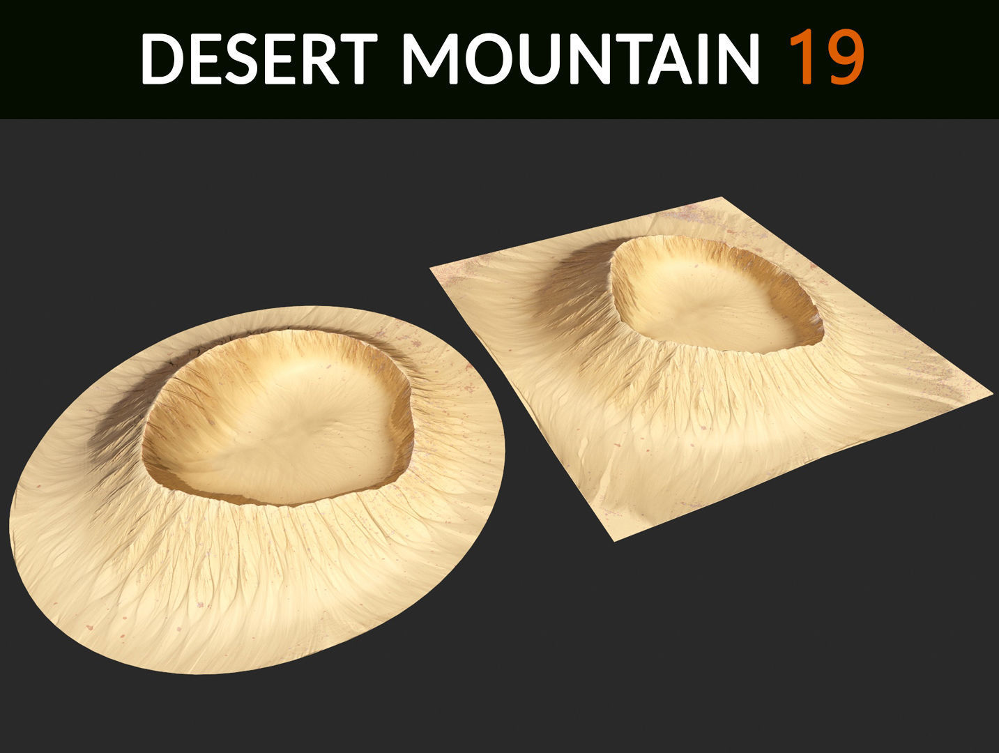  Desert Mountains Collection Low-poly 3D model_19