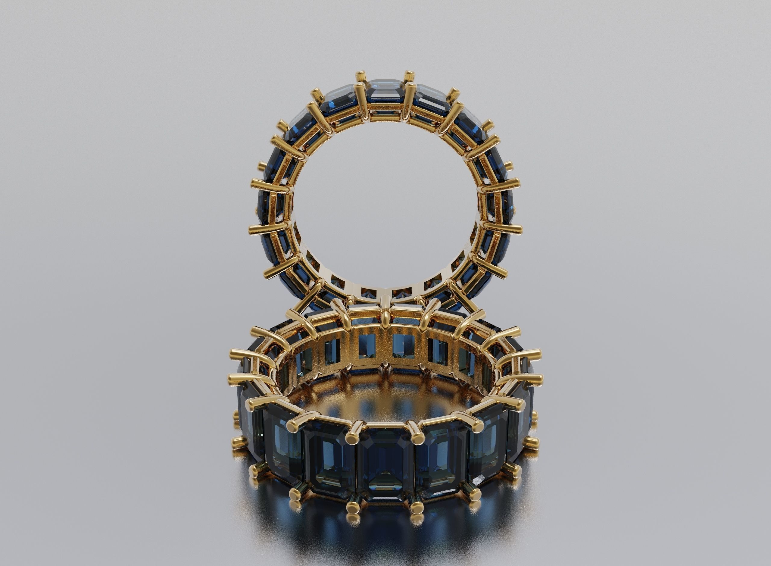 ring emerald 3D print model_1