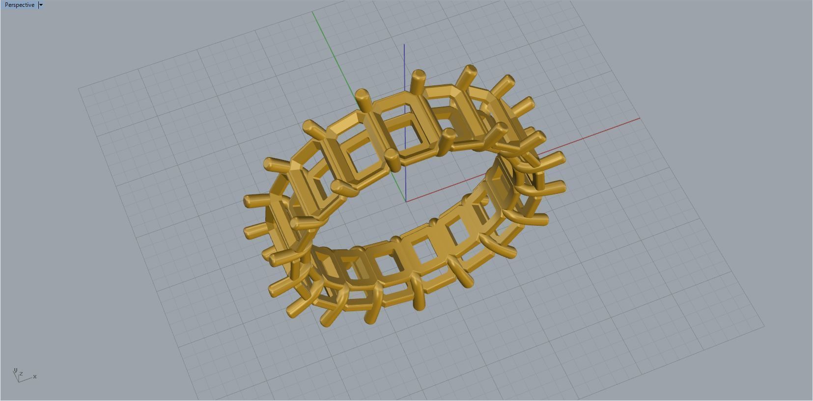 ring emerald 3D print model_5