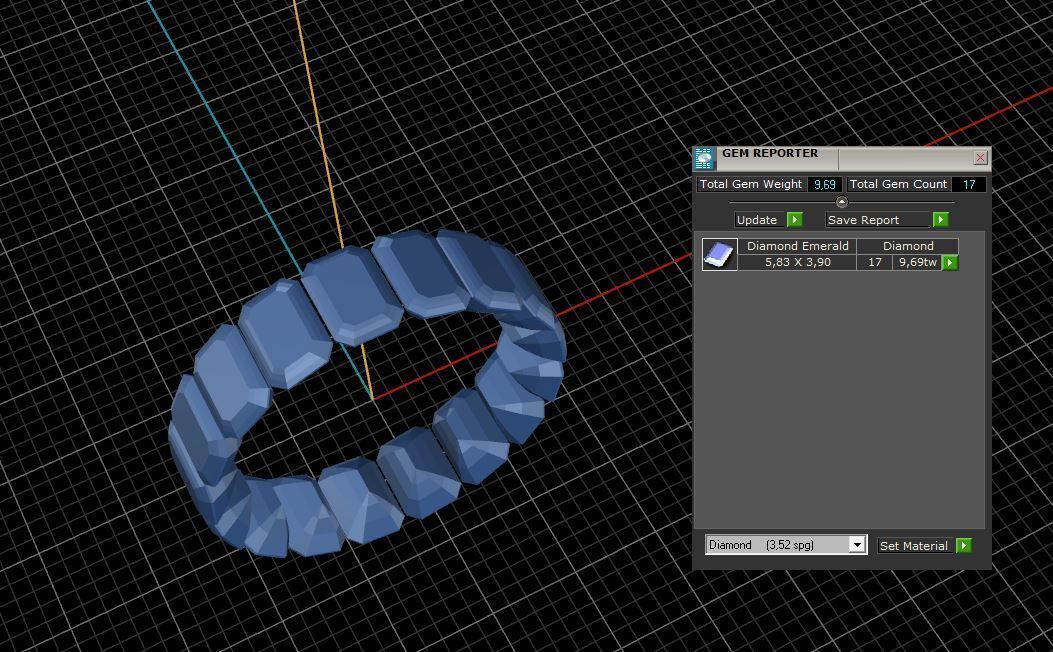 ring emerald 3D print model_6