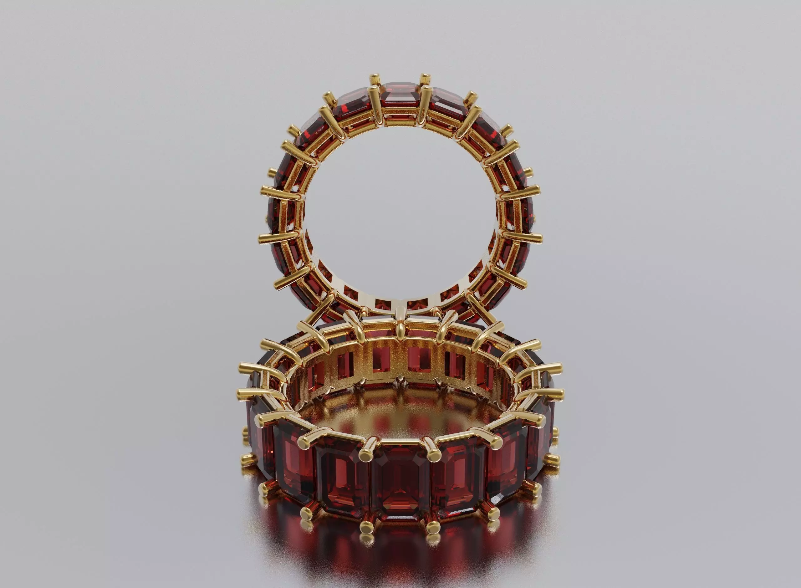 ring emerald 3D print model_0