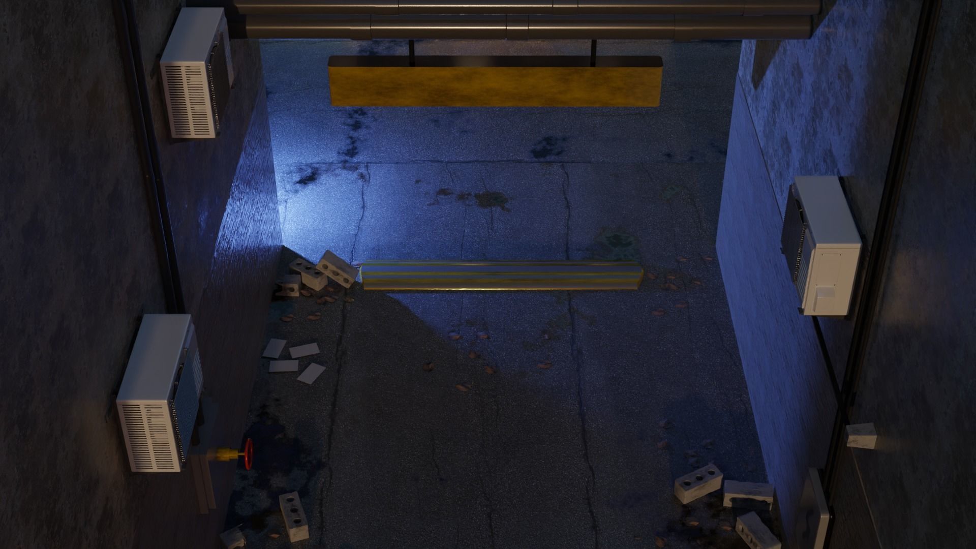 Street after the rain 3D model_3