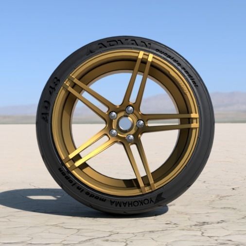 WEDS sport S5R 18 inch rims 3D print model_1