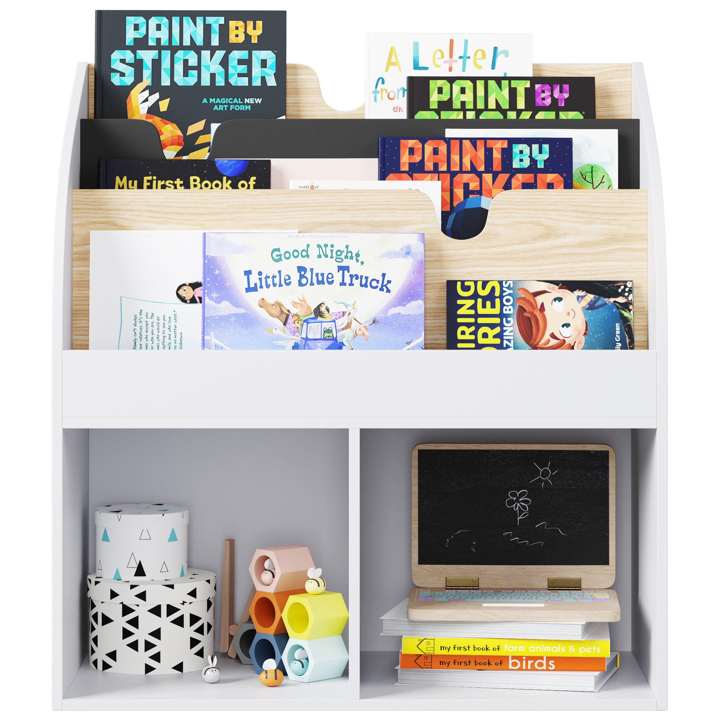 2-Pocket Storage Cabinet Bookshelf-School Library by Minime 3D model_2