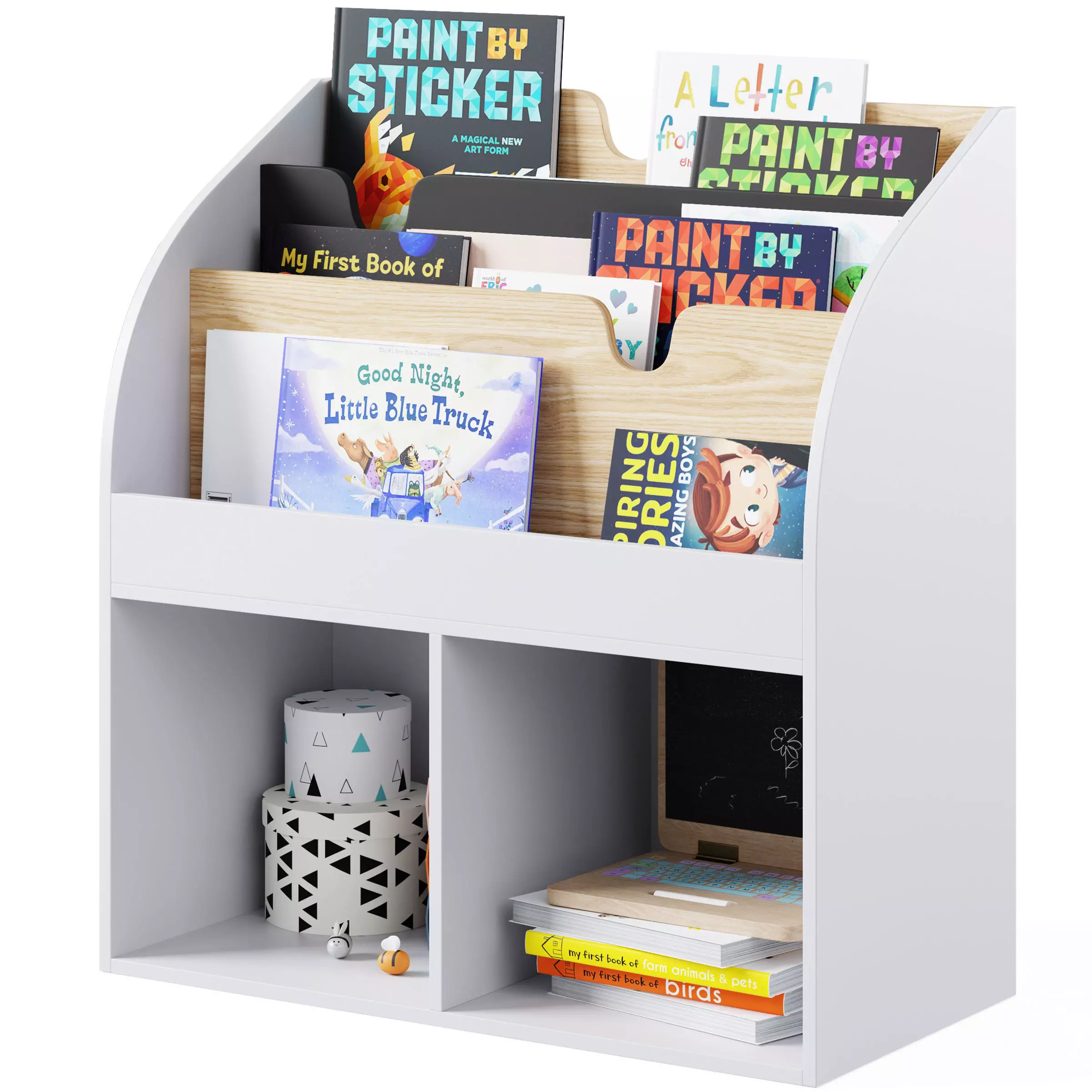 2-Pocket Storage Cabinet Bookshelf-School Library by Minime 3D model_0
