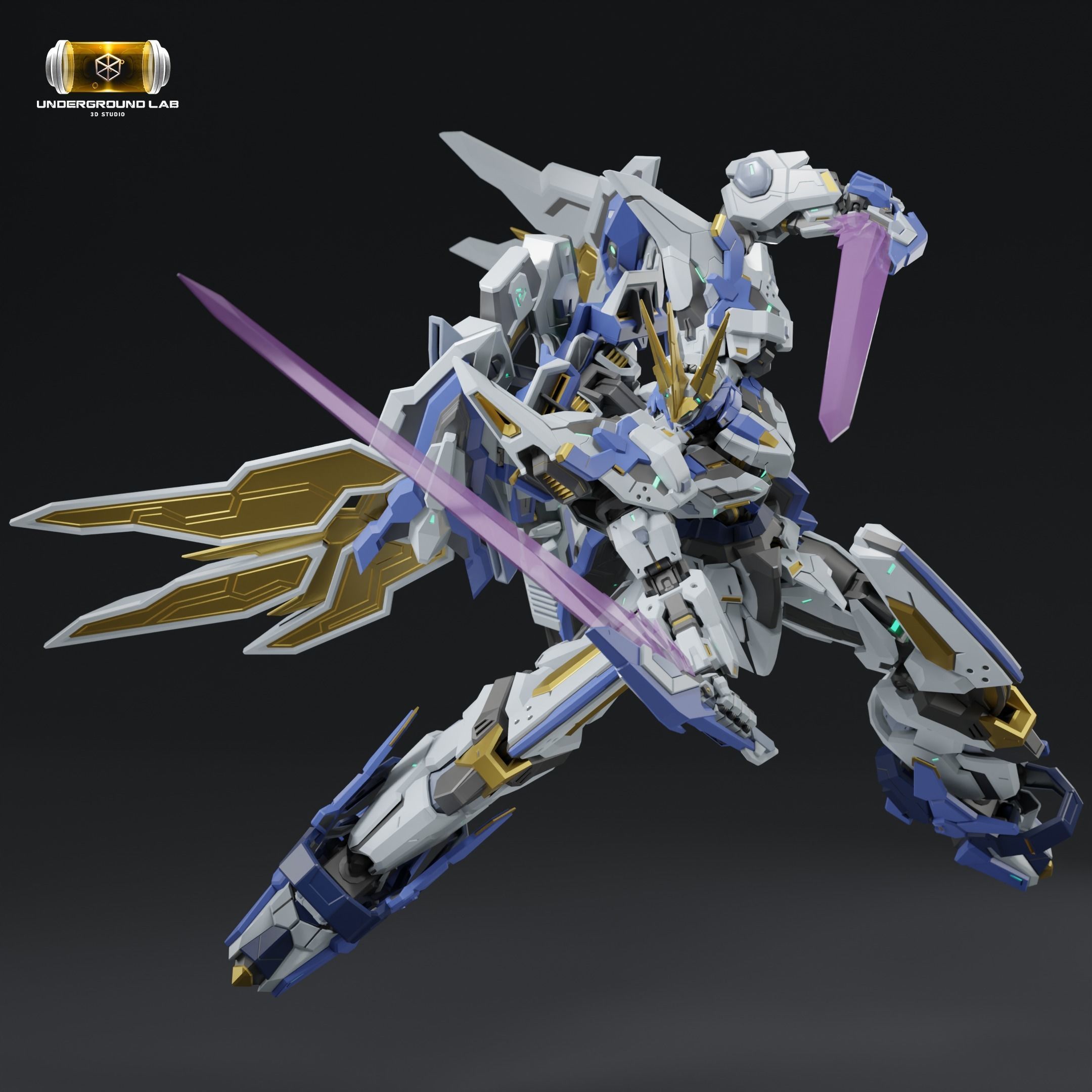 XC-03 Stagx -Original Mecha Design- Low-poly 3D model_5