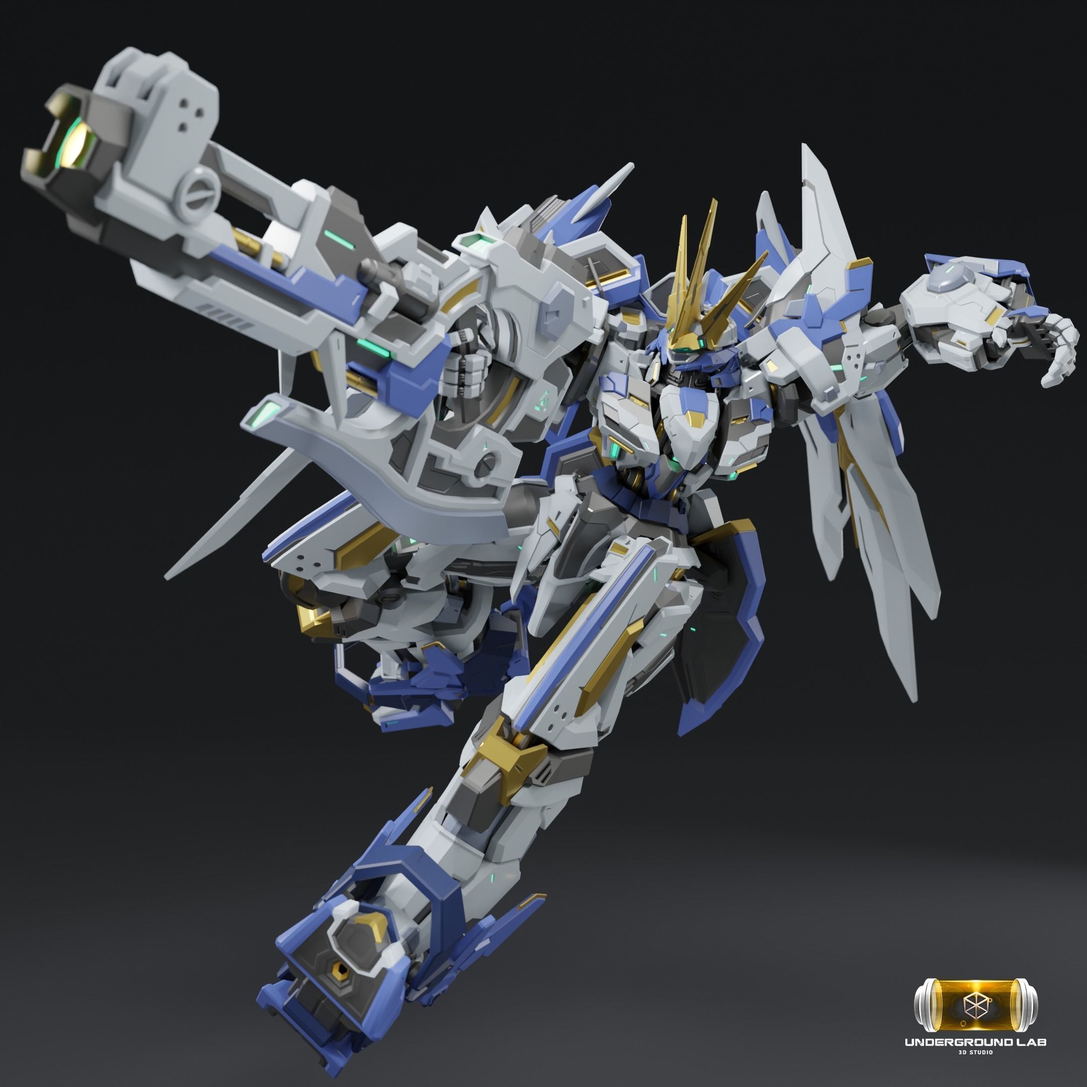 XC-03 Stagx -Original Mecha Design- Low-poly 3D model_4
