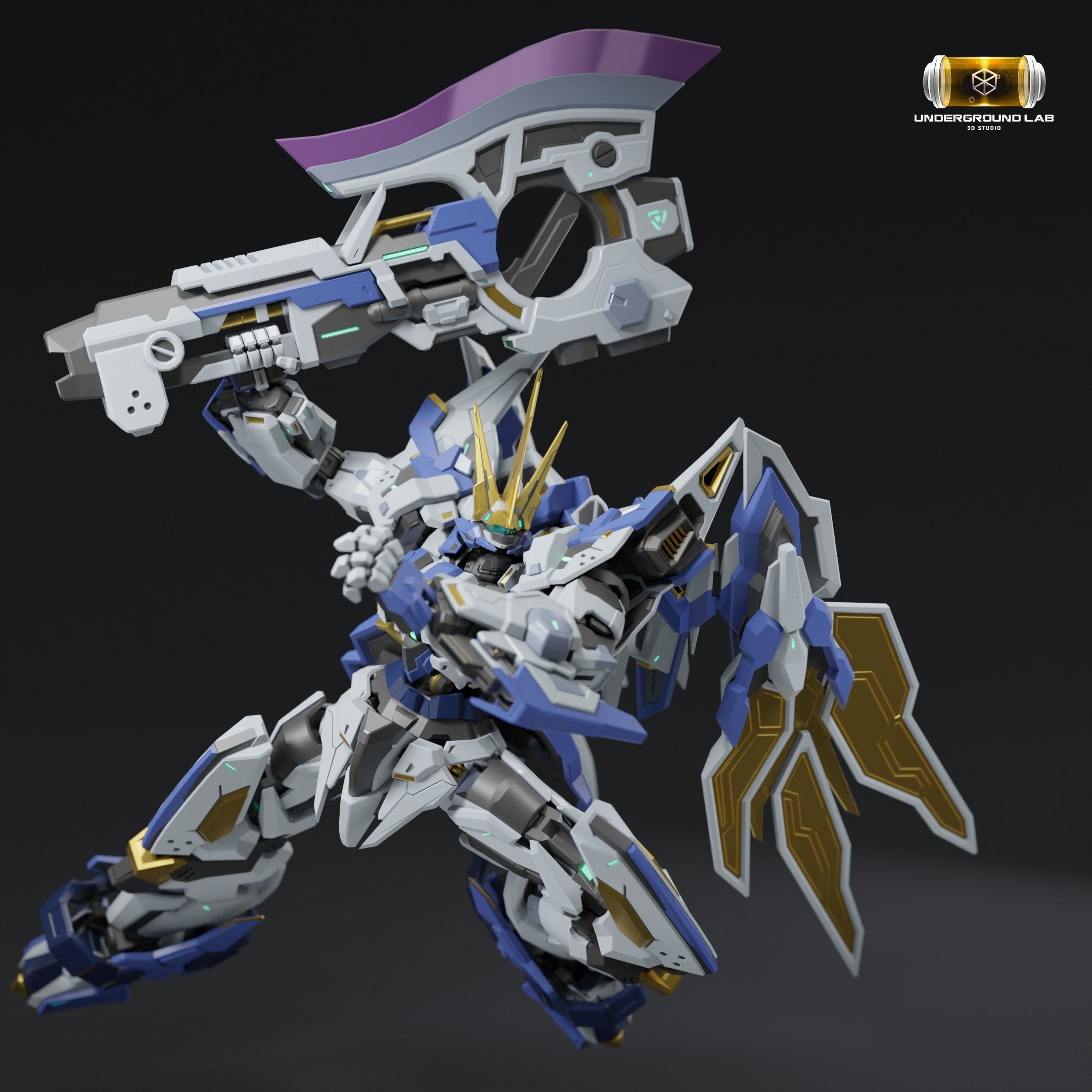 XC-03 Stagx -Original Mecha Design- Low-poly 3D model_3