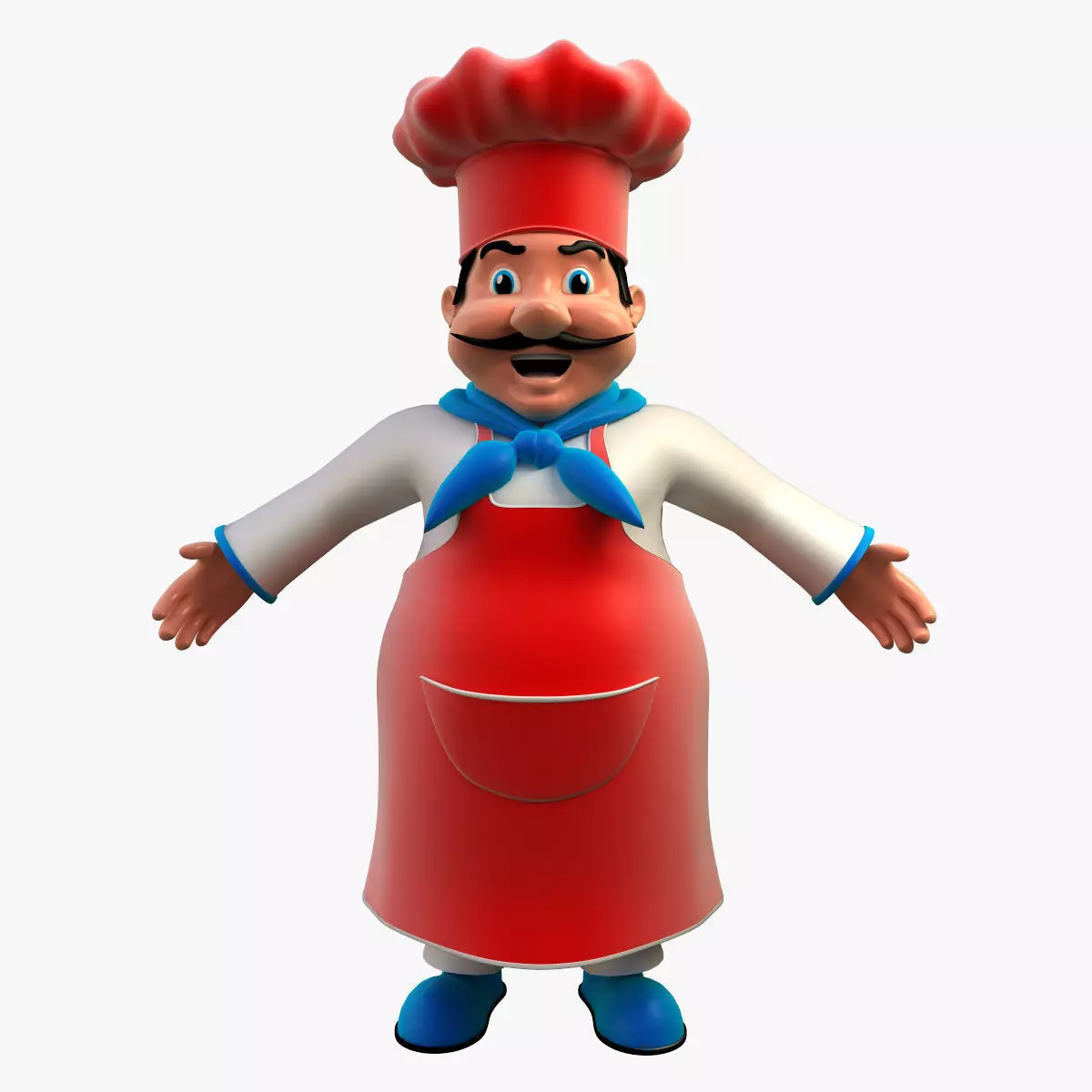 Chef cartoon 3D model_0