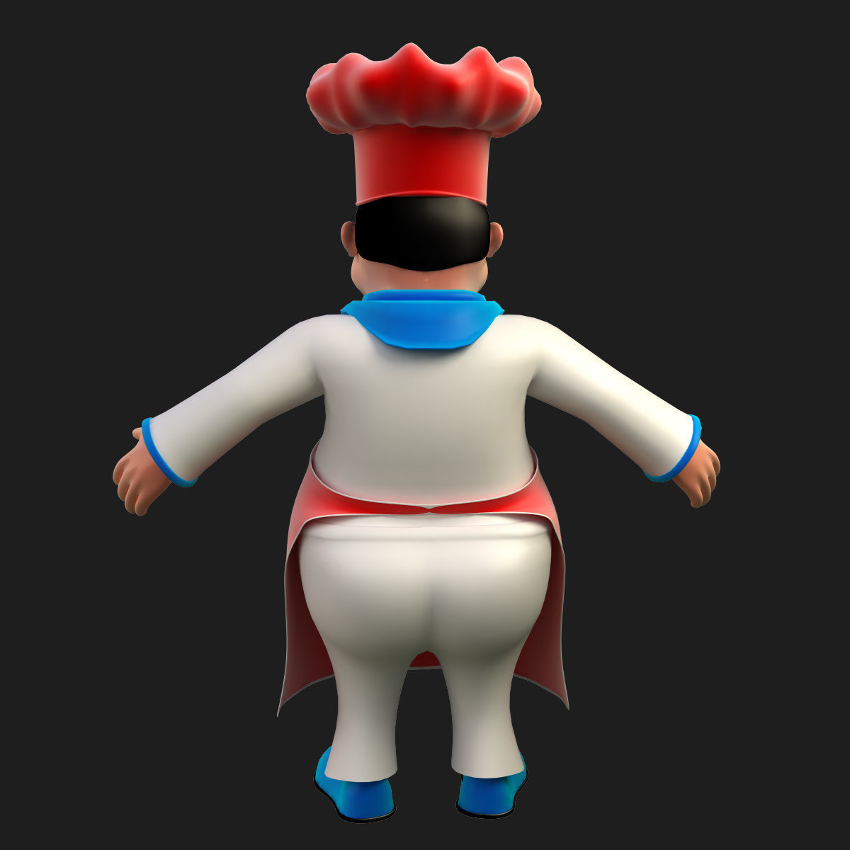 Chef cartoon 3D model_4