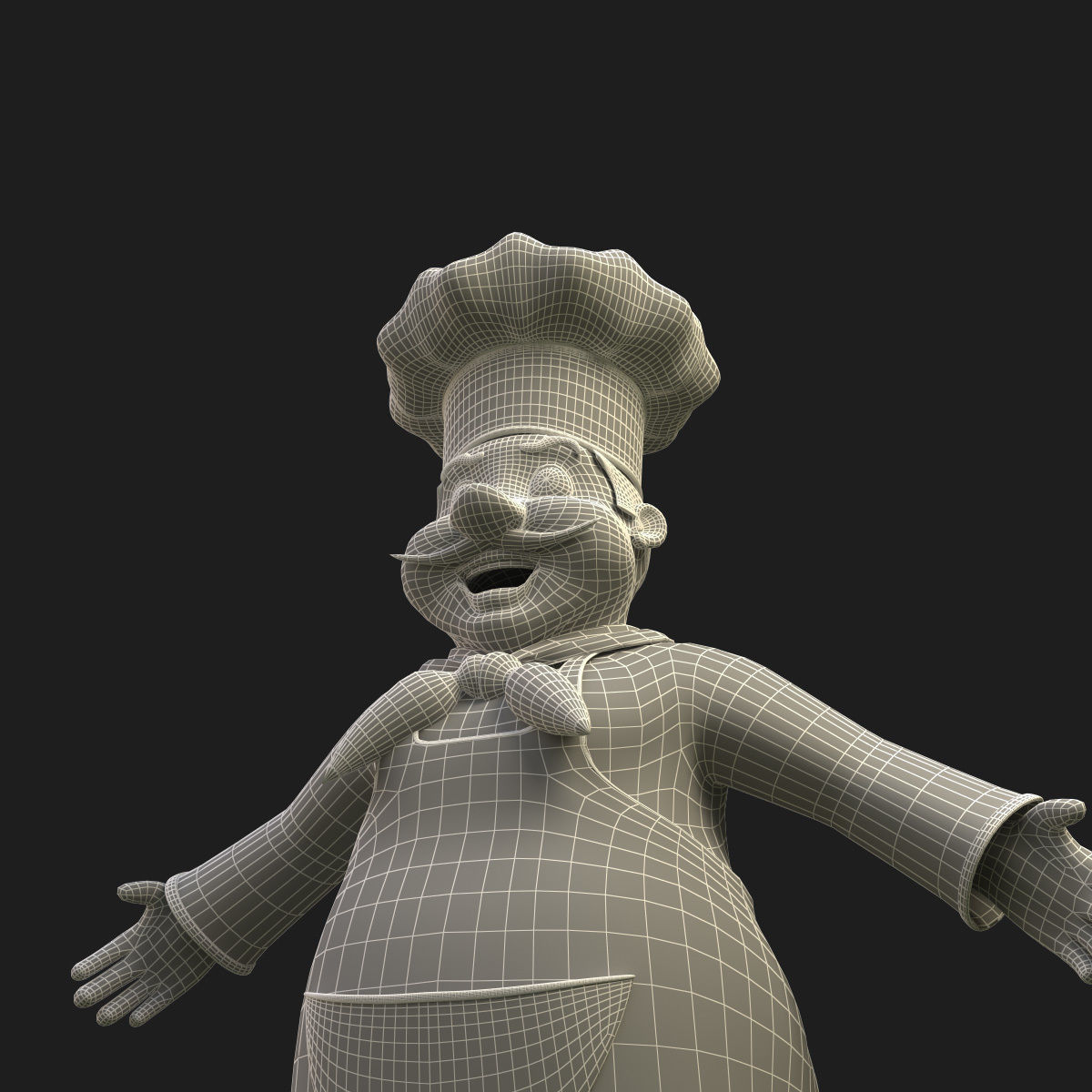 Chef cartoon 3D model_13