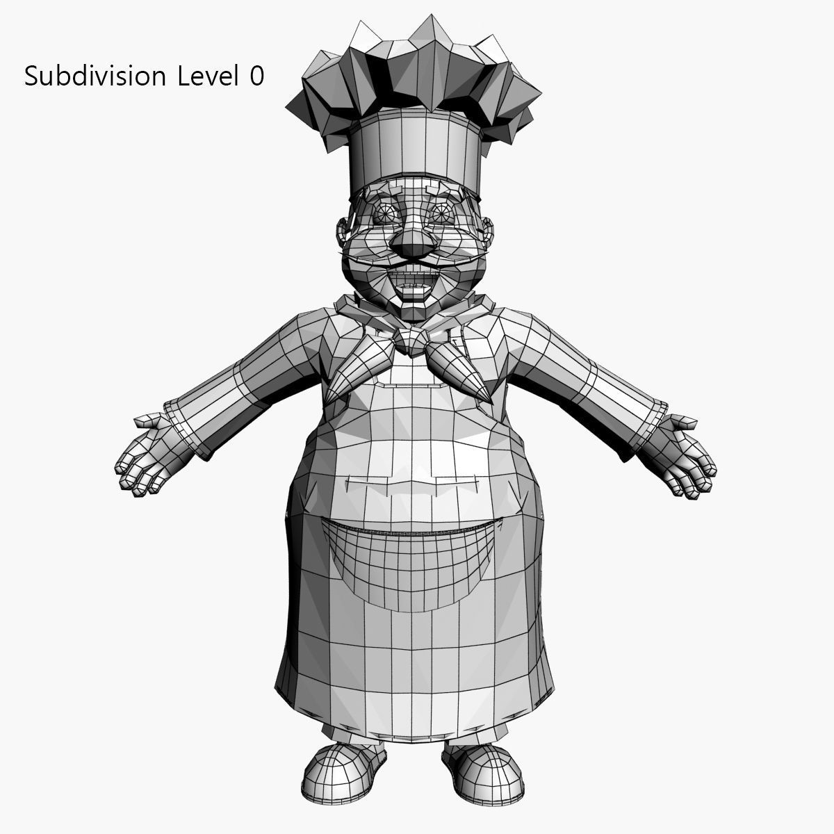 Chef cartoon 3D model_11