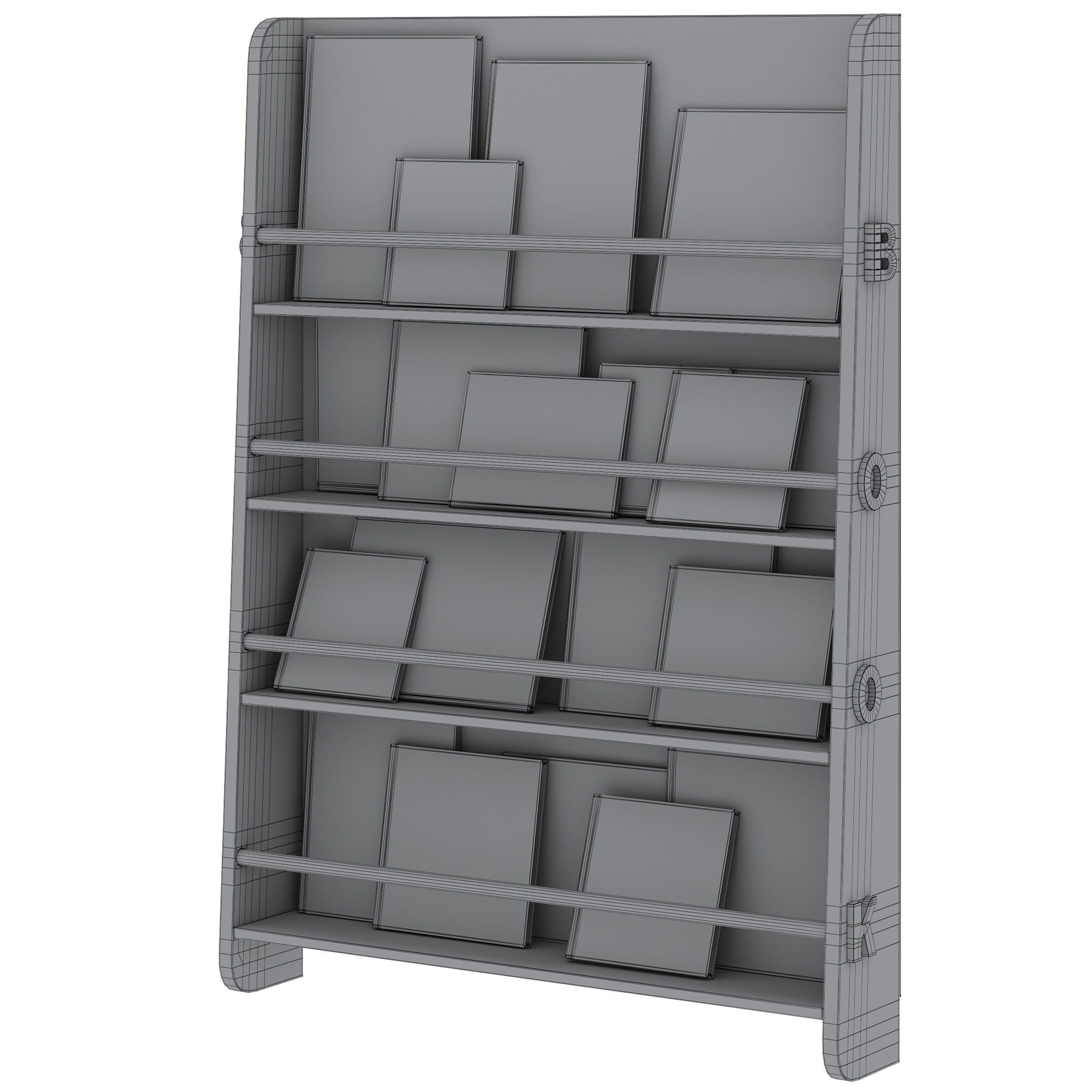 Bookshelf by Minime with childrens books 3D model_4