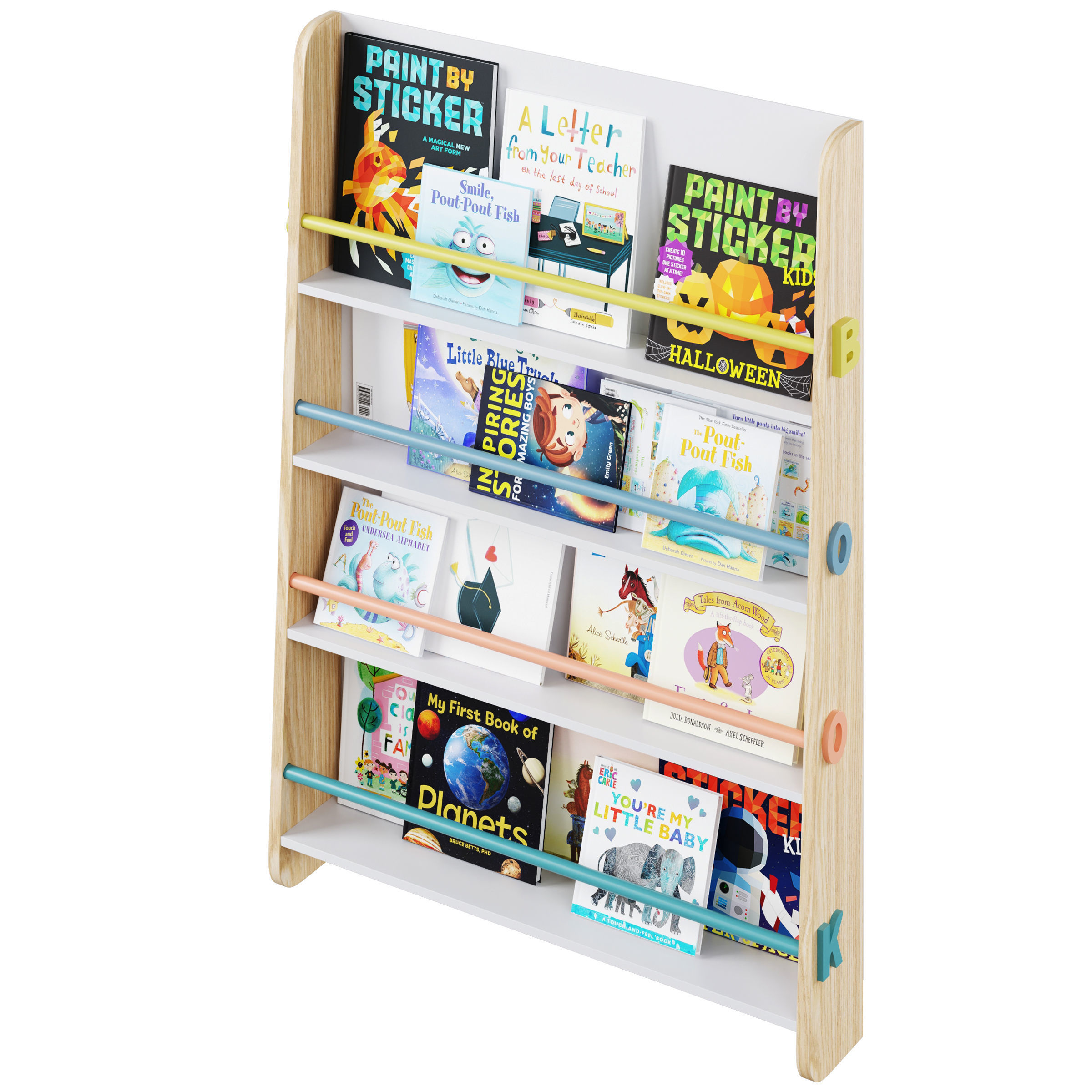 Bookshelf by Minime with childrens books 3D model_2