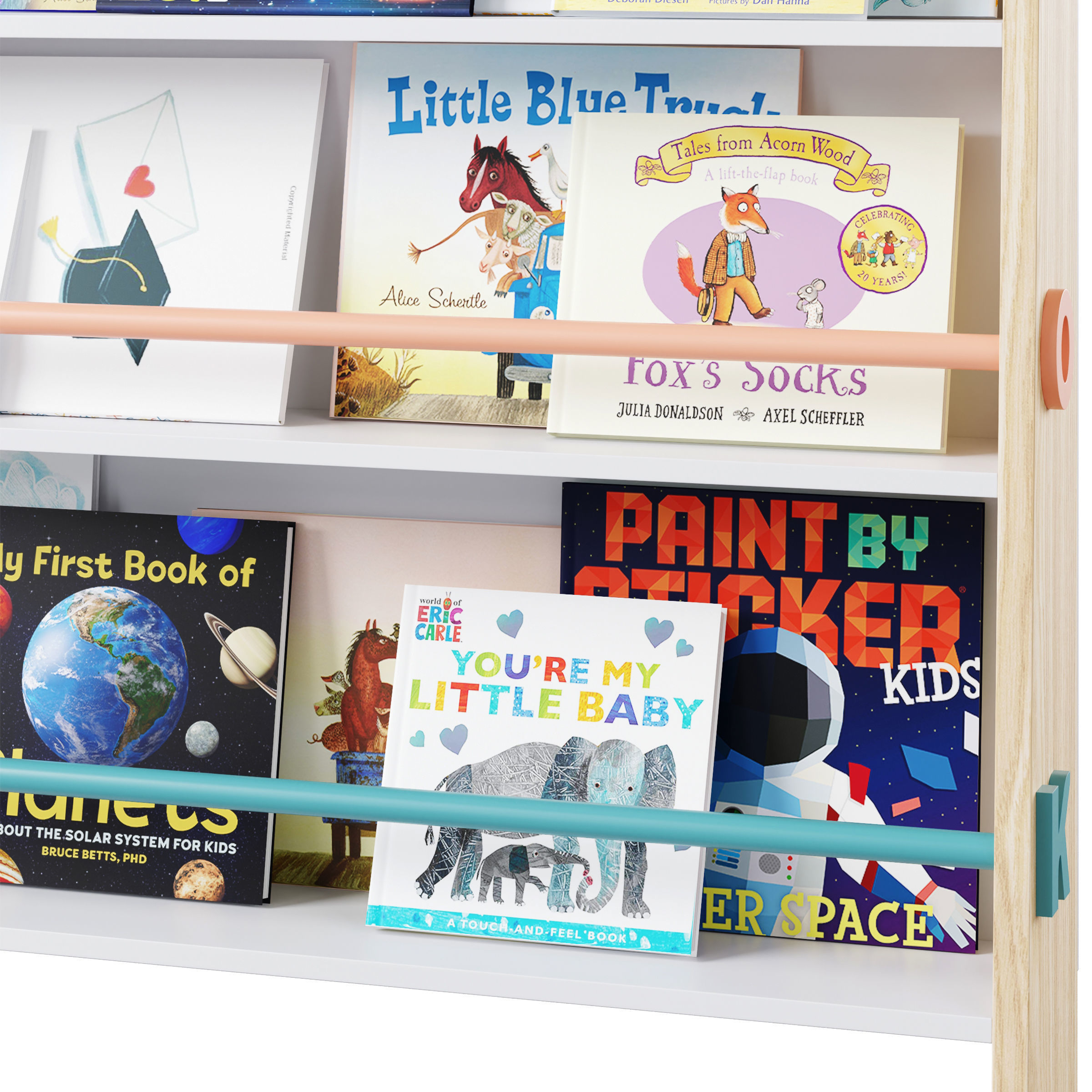 Bookshelf by Minime with childrens books 3D model_3