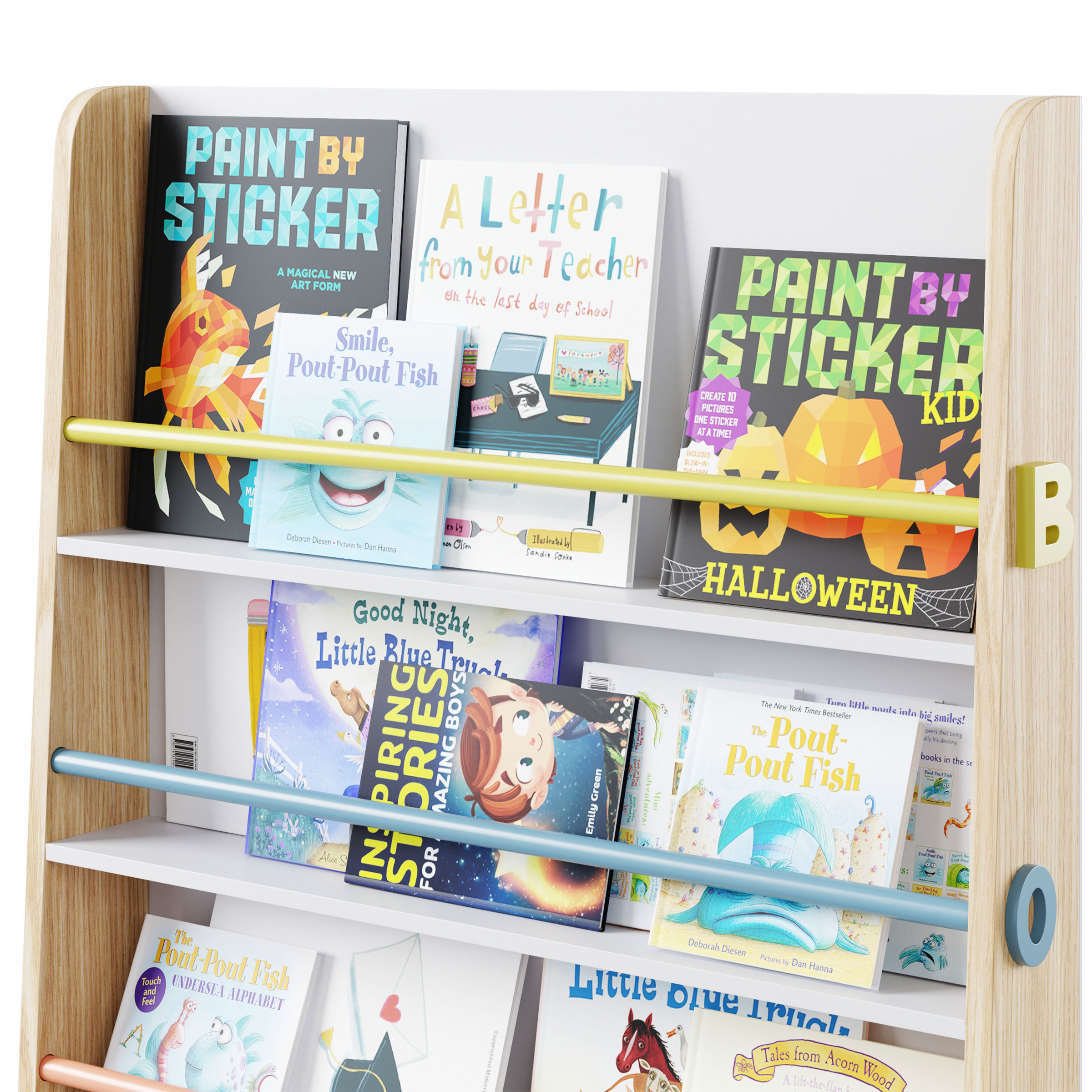Bookshelf by Minime with childrens books 3D model_1