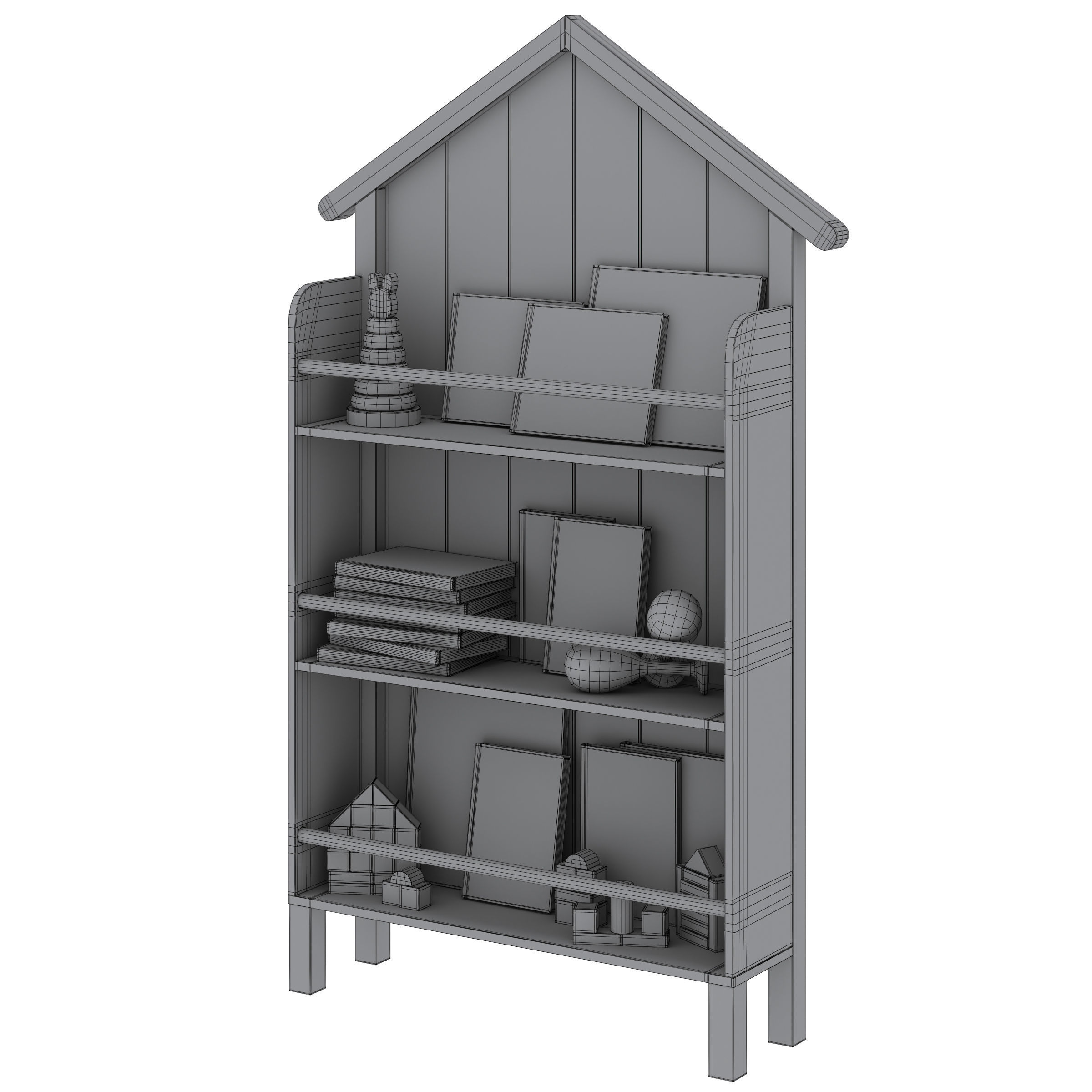 Beach House Bookshelf by Minime 3D model_2
